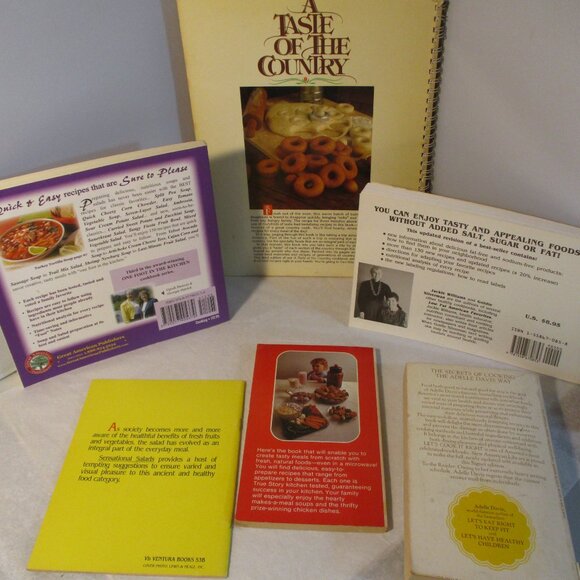 Mixed Lot of 6 Vintage Cookbooks Cook Books Cooking Recipes - Picture 2 of 2
